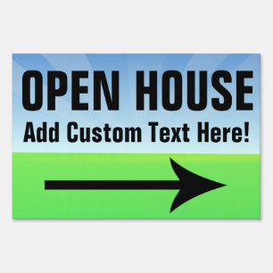 Custom Printed Open House Yard Sign