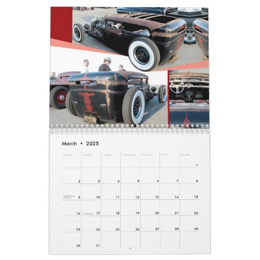 Custom Printed Rat Rod Calendar Zazzle