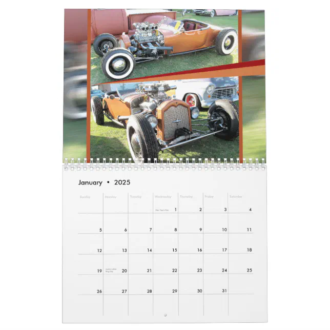 Custom Printed Rat Rod Calendar Zazzle