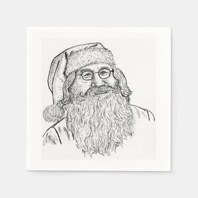 Custom Printed Santa Claus Napkins (Front)