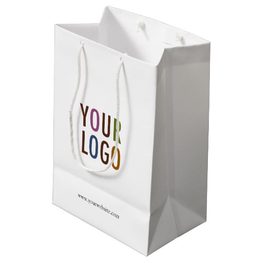 Custom Printed Shopping Bag with Your Company Logo | Zazzle.com