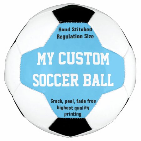 Custom Printed Soccer Ball Football Futbol Blue