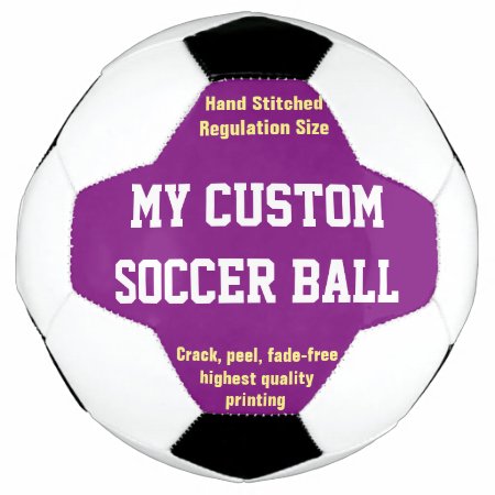 Custom Printed Soccer Ball Football Futbol Purple
