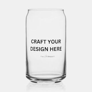 Custom Printed – Upload Your Own Design Can Glass