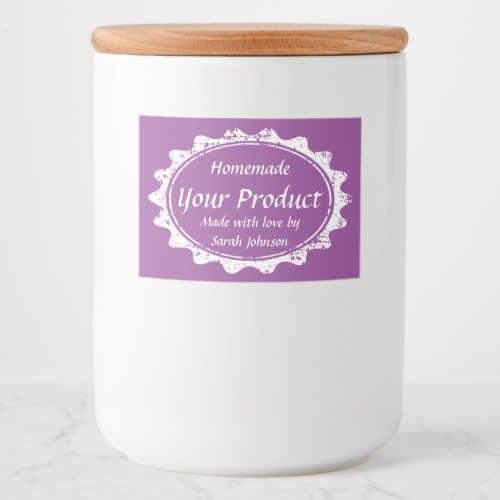 Custom printed vintage canning template mason jar food label