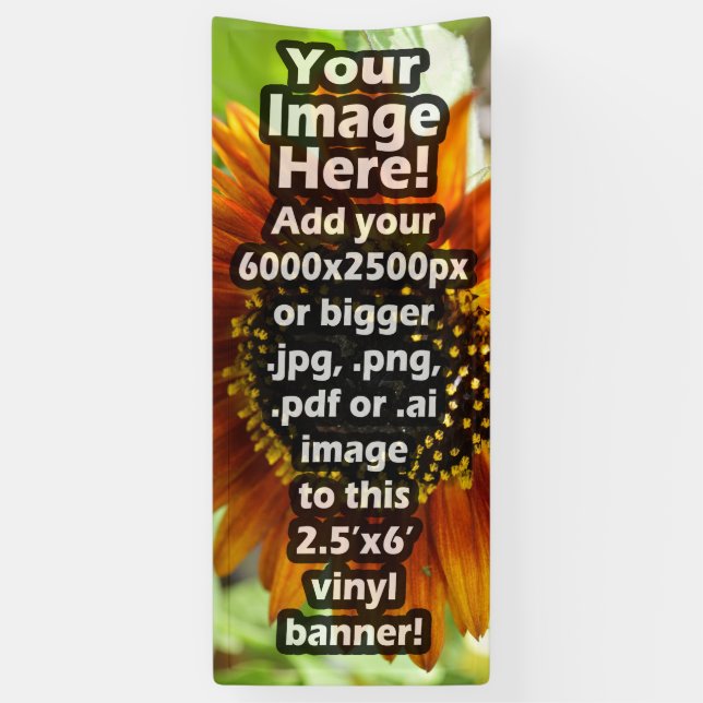 Custom Printed Vinyl Full-Color Printing 6' Tall Banner (Vertical)