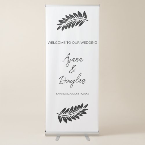 Custom printed Wedding Fabric Signage Ceremony Bac Retractable Banner