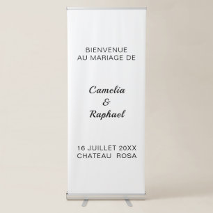 Custom printed Wedding Fabric Signage Modern Retractable Banner