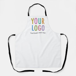 Custom Printed White Apron with Logo No Minimum