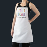 Custom Printed White Apron with Logo No Minimum<br><div class="desc">Personalize this all-over-print apron with your own company logo or picture and custom text. The text can be a name, business tagline, website address, social media handle, or other personalized text to express yourself. You can easily customize the front and straps with your own color choice. Available in large, medium,...</div>