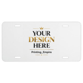 Custom Printing - No Minimum Wholesale Bulk Order License Plate