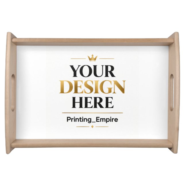 Custom Printing - No Minimum Wholesale Bulk Order Serving Tray (Front)