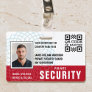 Custom Private Security Guard ID Photo Red Badge