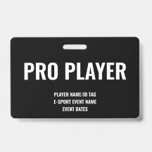 Custom Pro Player Minimalist E-Sport Event Black