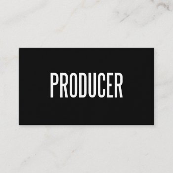 Custom Producer Business Card (premium Paper) by Cinemartists at Zazzle