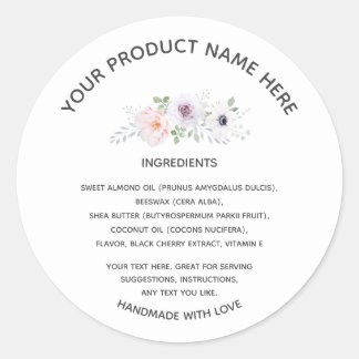 Custom Product Label White Charcoal