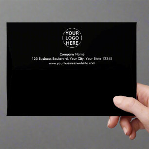 Custom Professional Black & White Business Logo Envelope