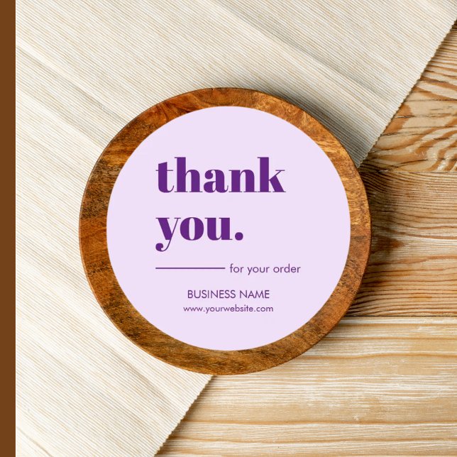 Custom Professional Business Customer Thank You  Classic Round Sticker (Creator Uploaded)