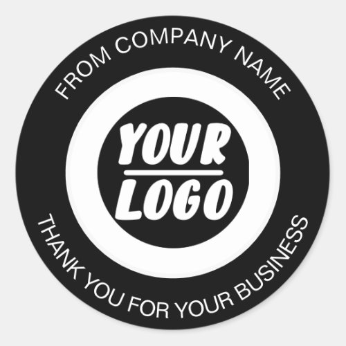 custom Professional Business Logo  company name  Classic Round Sticker