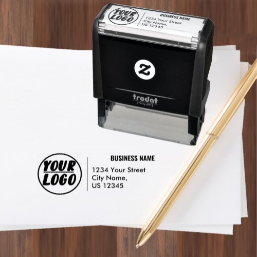 Custom Professional Business Logo Return Address  Self_inking Stamp