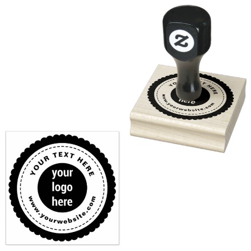 Custom Professional Business Logo  Text Rubber Stamp