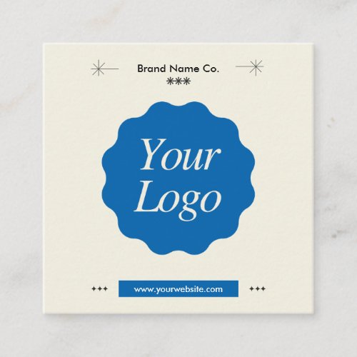 Custom Professional Business Minimalist Logo Brand Square Business Card