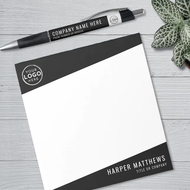 Company Notepad Design Custom Professional Company Logo Notepad | Zazzle