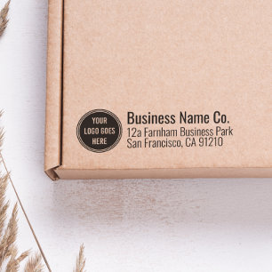 Custom Professional Company Logo Return Address Self-inking Stamp