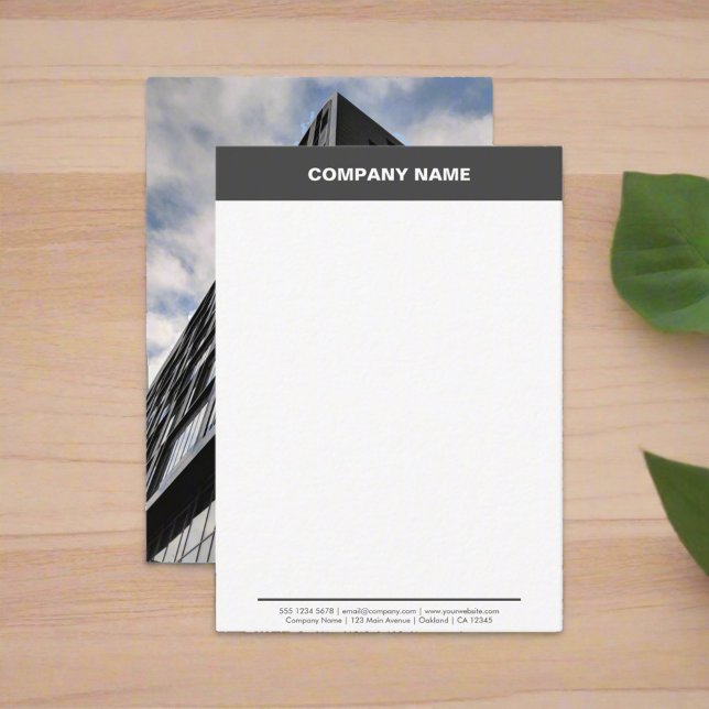 Custom Professional Company Name Photo Branded Note Card (Creator Uploaded)