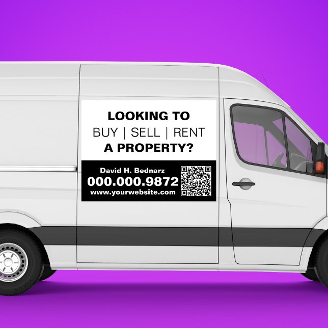 Custom Professional Contact Real Estate Company  Car Magnet (Creator Uploaded)