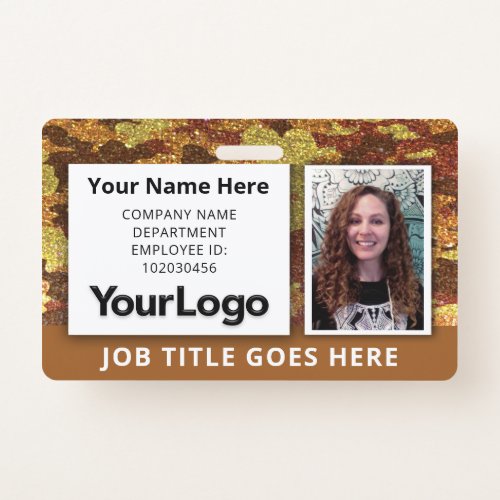 Custom Professional Corporate Employee Photo Name  Badge