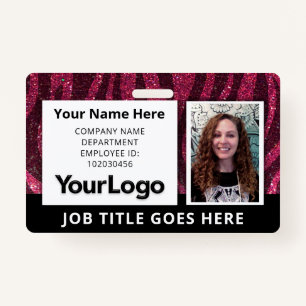 Custom Professional Corporate Employee Photo Name Badge