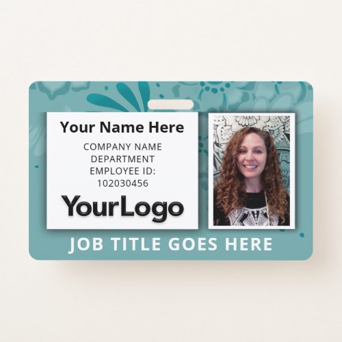 Custom Professional Corporate Employee Photo Name  Badge