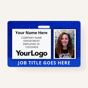 Custom Professional Corporate Employee Photo Name Badge