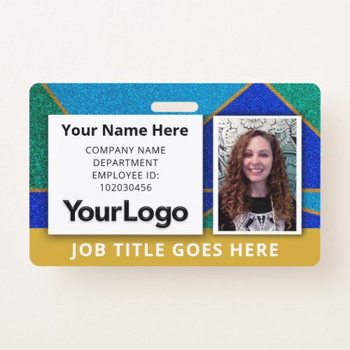 Custom Professional Corporate Employee Photo Name  Badge