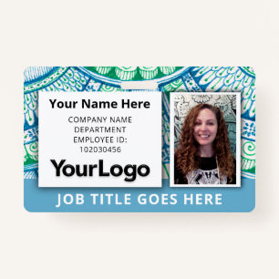 Custom Professional Corporate Employee Photo Name Badge