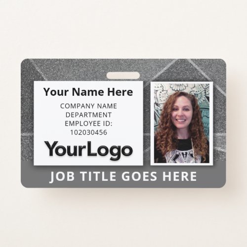 Custom Professional Corporate Employee Photo Name  Badge