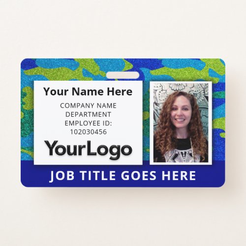 Custom Professional Corporate Employee Photo Name  Badge