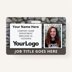 Custom Professional Corporate Employee Photo Name Badge