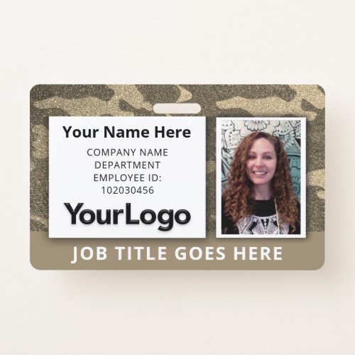 Custom Professional Corporate Employee Photo Name  Badge