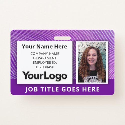 Custom Professional Corporate Employee Photo Name  Badge