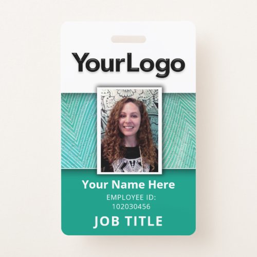 Custom Professional Corporate Employee Photo Name Badge
