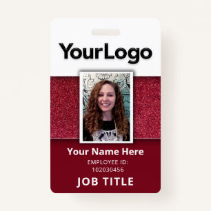 Custom Professional Corporate Employee Photo Name Badge