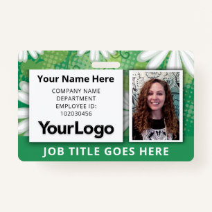 Custom Professional Corporate Employee Photo Name Badge