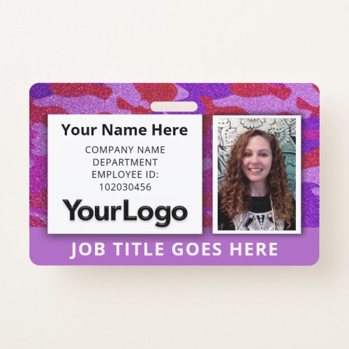 Custom Professional Corporate Employee Photo Name  Badge