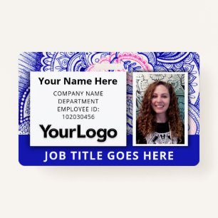 Custom Professional Corporate Employee Photo Name Badge