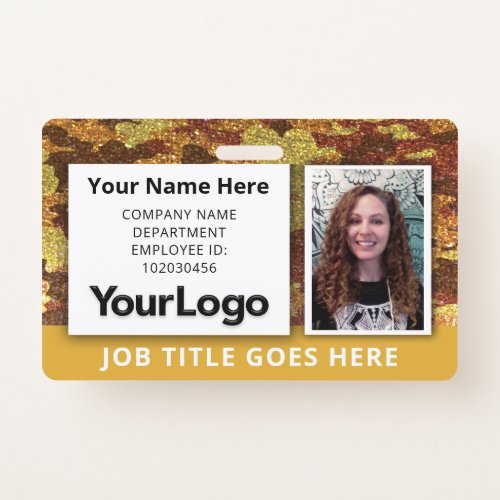 Custom Professional Corporate Employee Photo Name  Badge