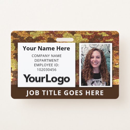 Custom Professional Corporate Employee Photo Name  Badge