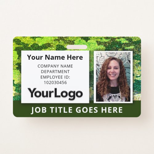 Custom Professional Corporate Employee Photo Name  Badge