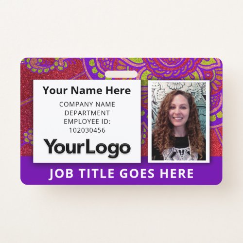 Custom Professional Corporate Employee Photo Name  Badge